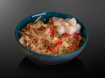 Рис по- японски с гребешком